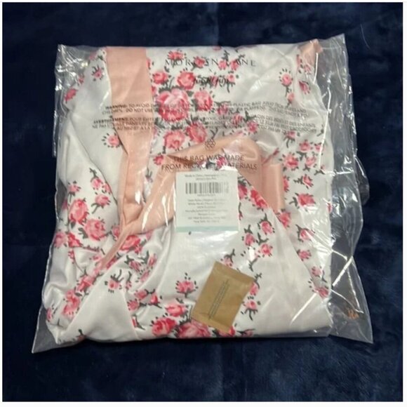Morgan Lane Satin Allie Robe - White Floral - Plus - NWT - Picture 6 of 7